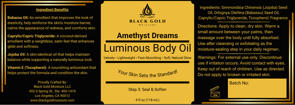 AMETHYST DREAMS BODY OIL - 4 oz