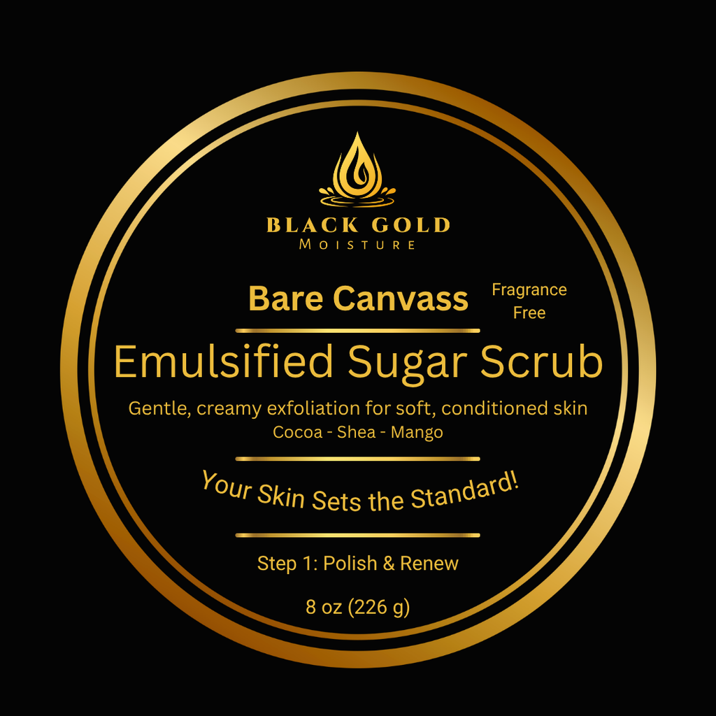 BARE CANVASS EMULSIFIED SUGAR SCRUB - 8 oz (FRAGRANCE-FREE)