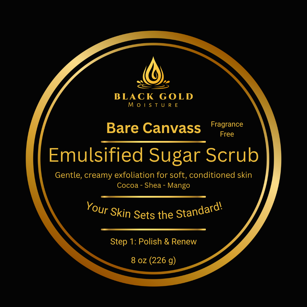 BARE CANVASS EMULSIFIED SUGAR SCRUB - 8 oz (FRAGRANCE-FREE)