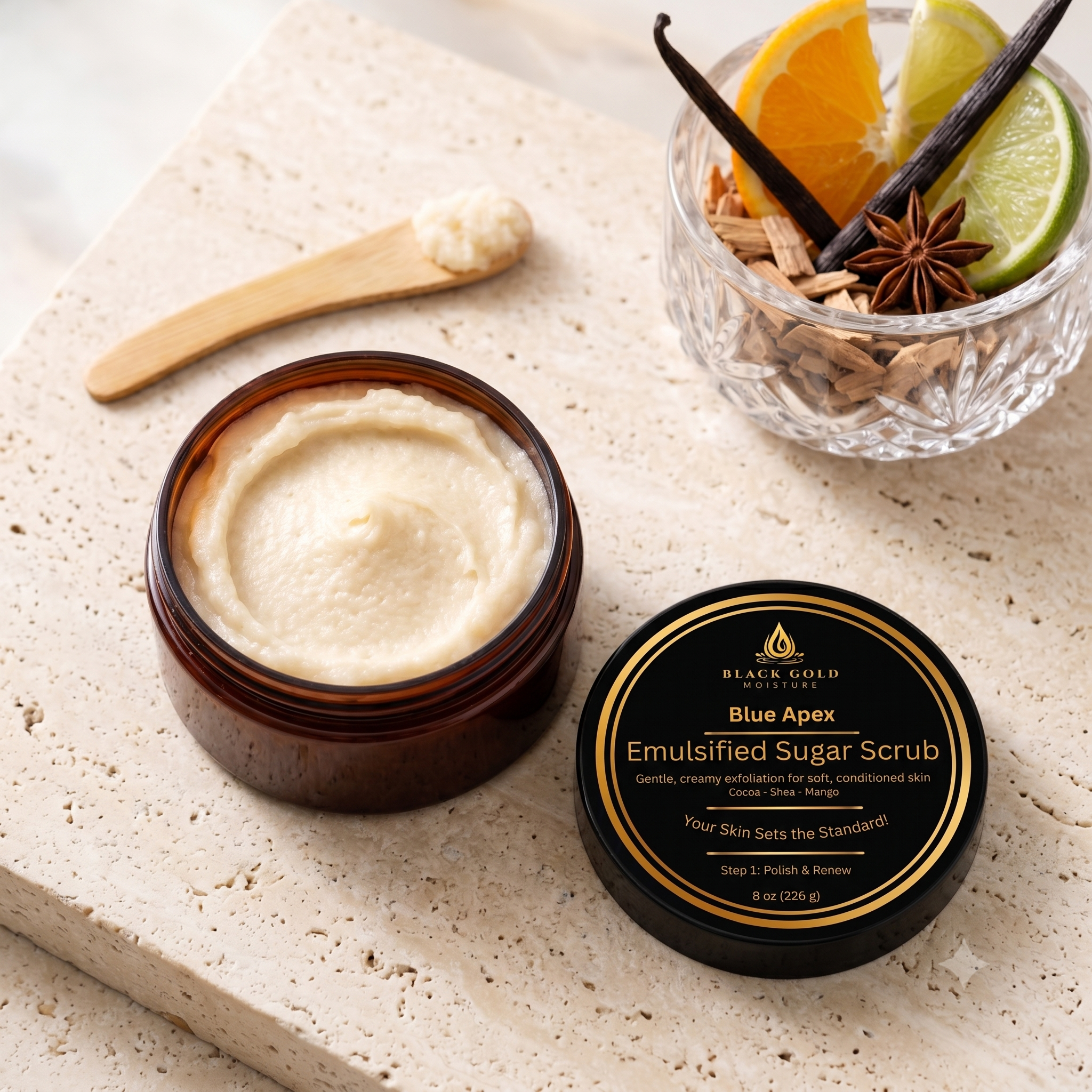 BLUE APEX EMULSIFIED SUGAR SCRUB - 8 oz