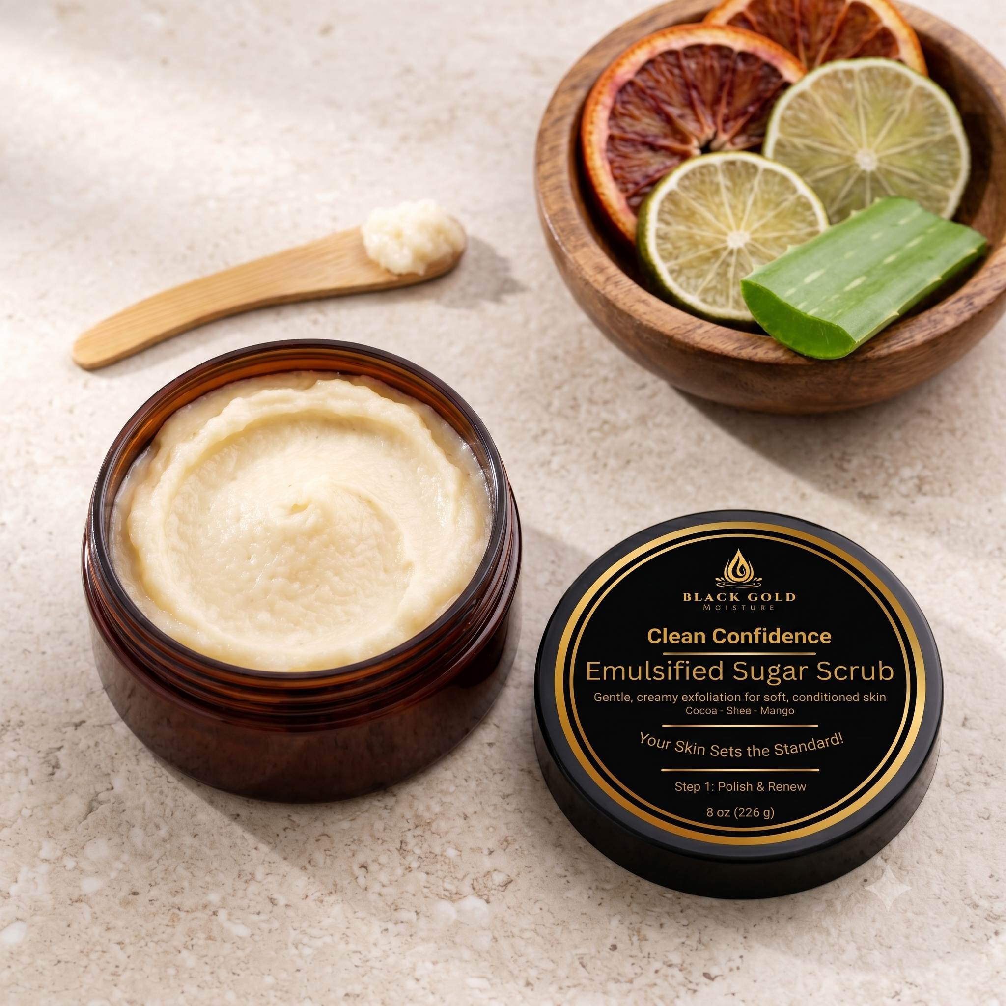 CLEAN CONFIDENCE EMULSIFIED SUGAR SCRUB - 8 oz