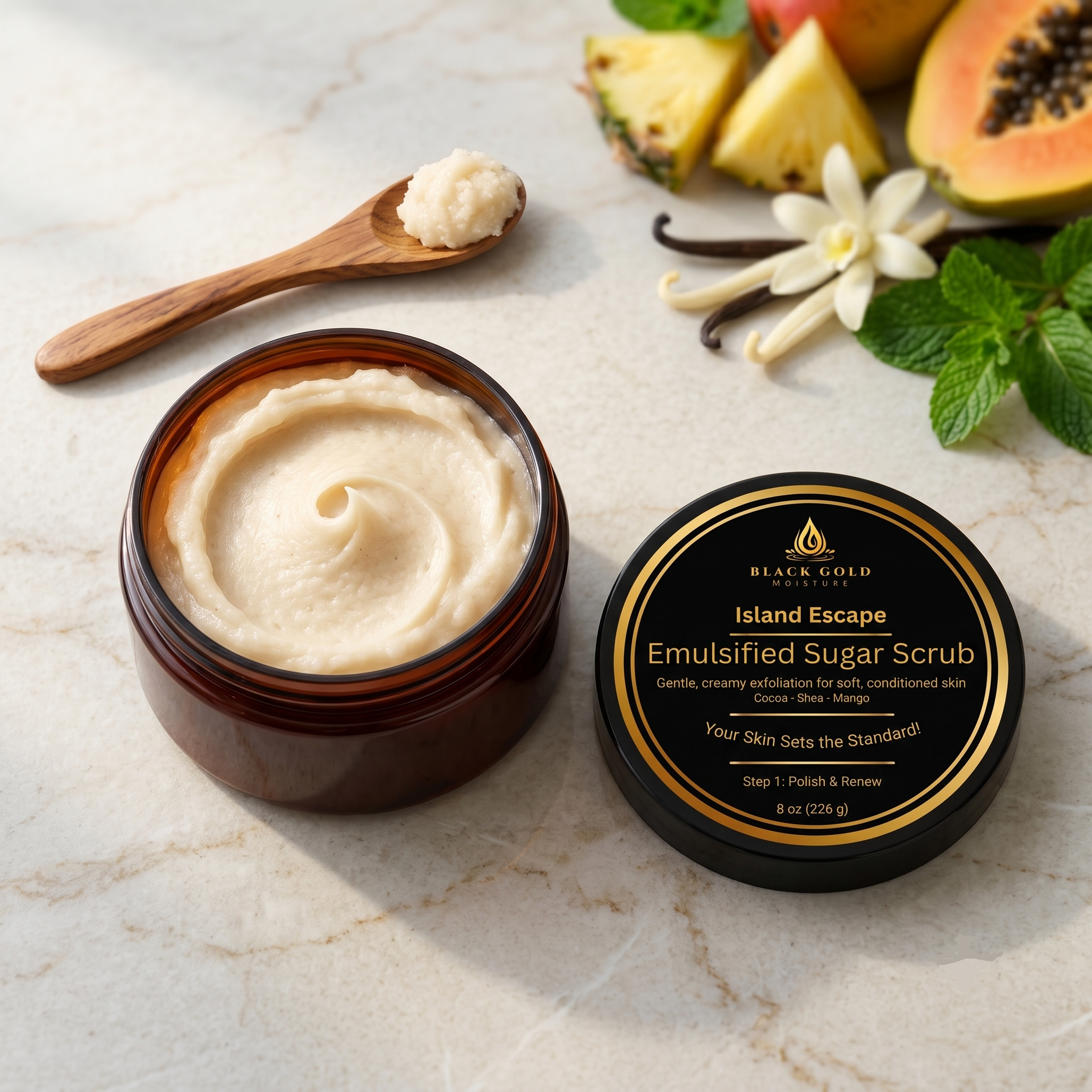 ISLAND ESCAPE EMULSIFIED SUGAR SCRUB - 8 oz