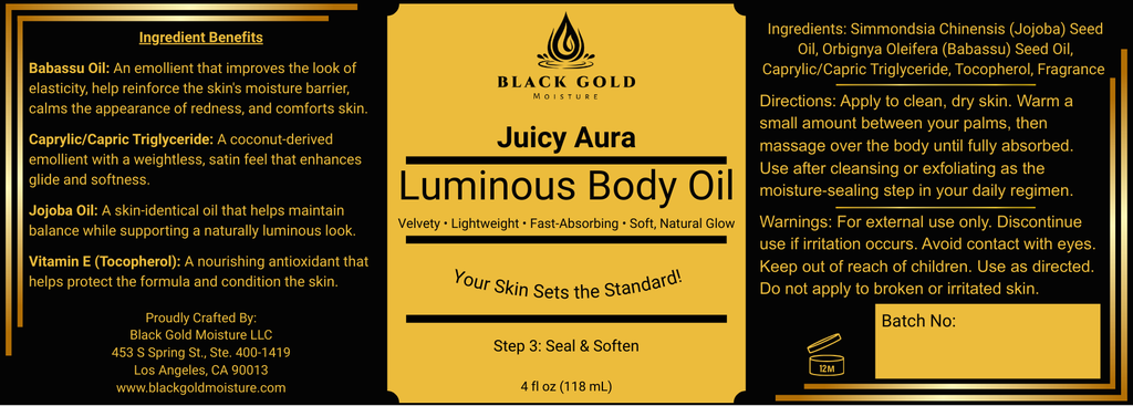 JUICY AURA BODY OIL - 4 oz