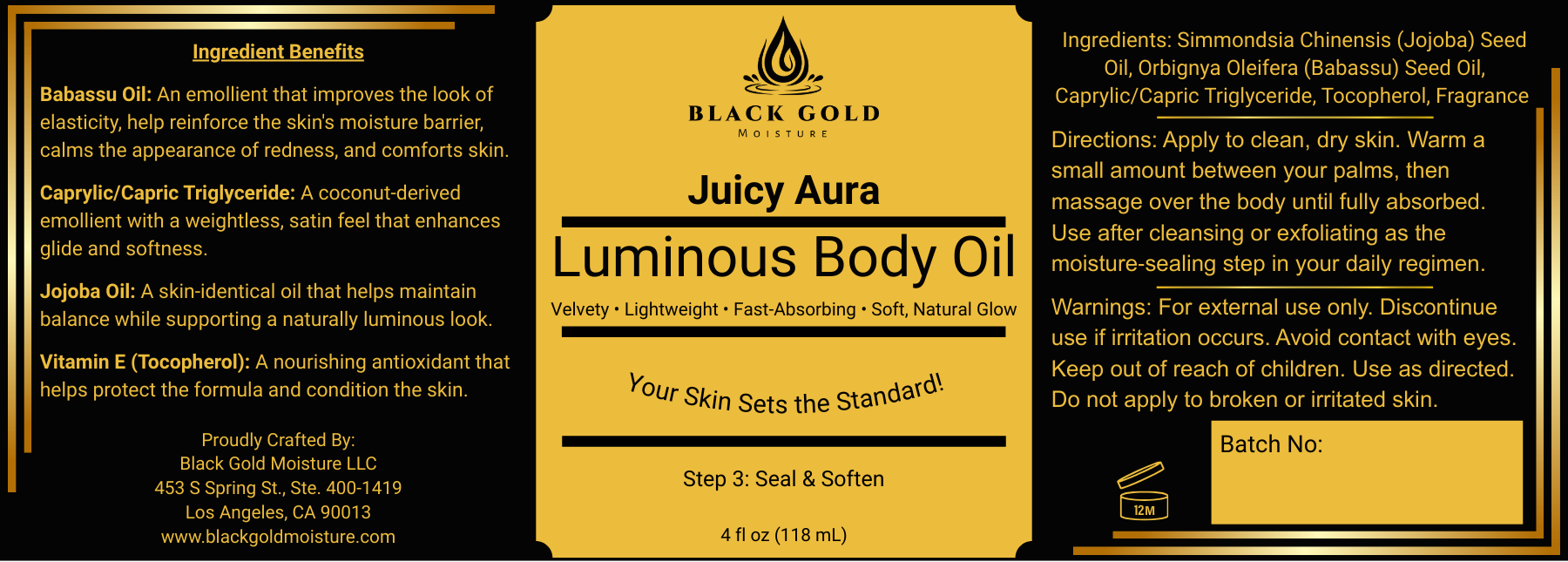 JUICY AURA BODY OIL - 4 oz