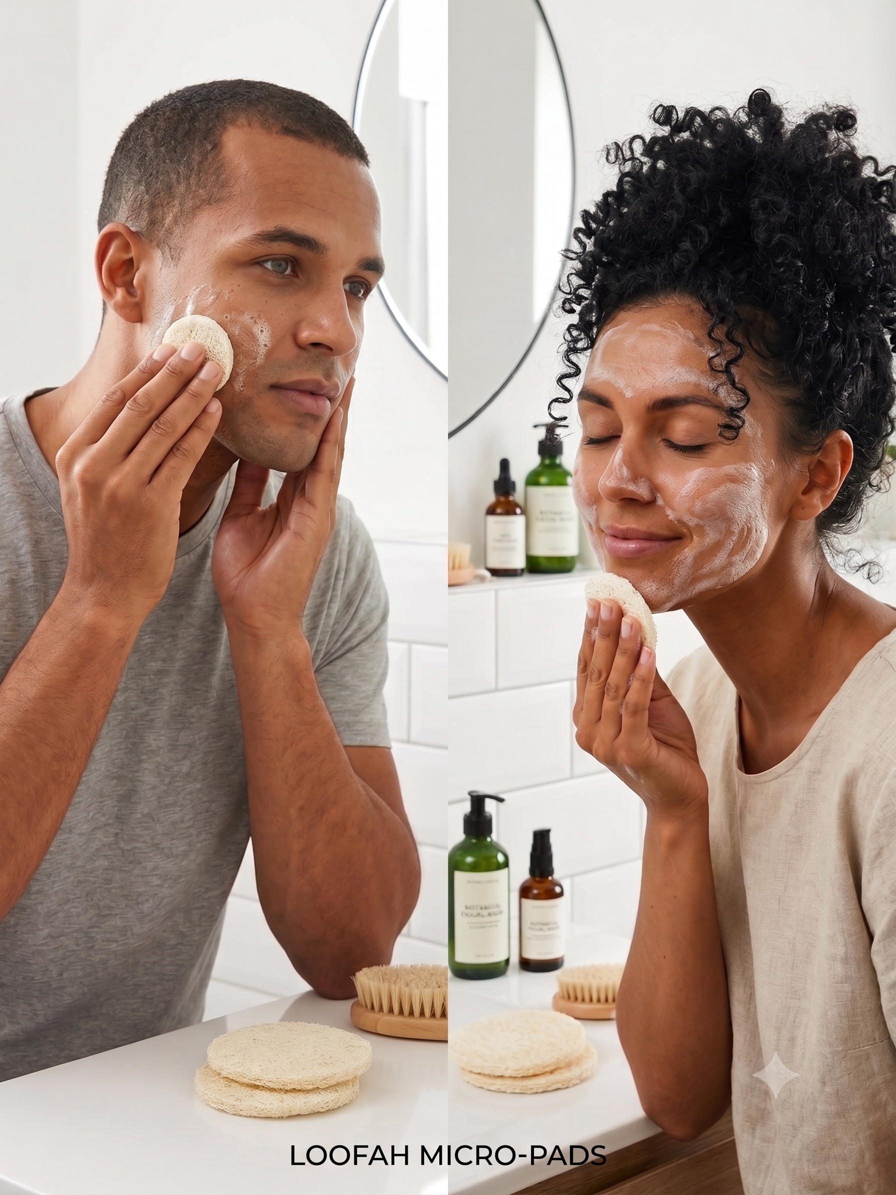 EXFOLIATING FACIAL LOOFAH PADS (2 pack)