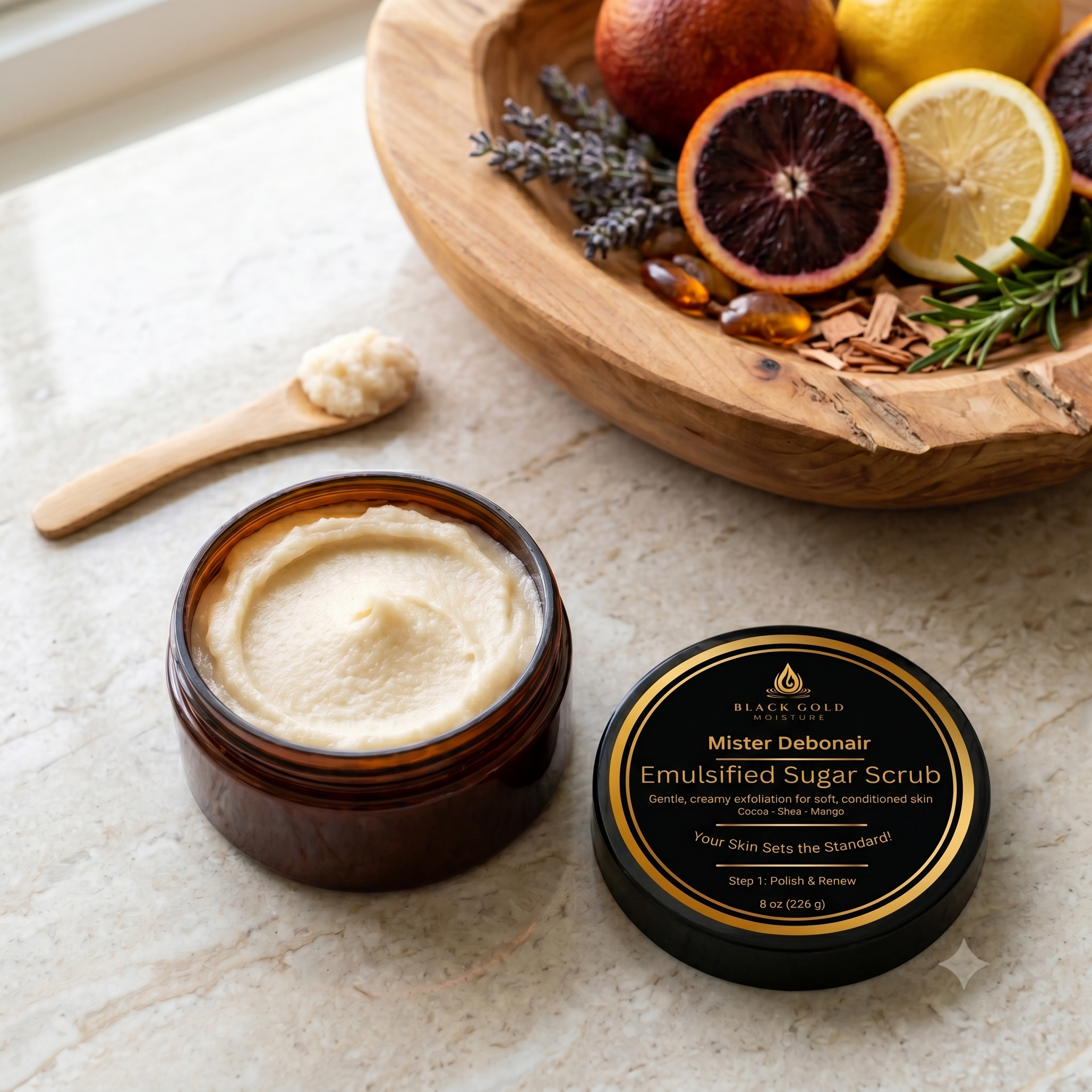 MISTER DEBONAIR EMULSIFIED SUGAR SCRUB - 8 oz